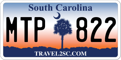 SC license plate MTP822