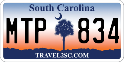 SC license plate MTP834