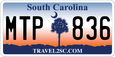 SC license plate MTP836