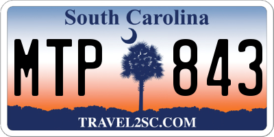 SC license plate MTP843