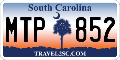 SC license plate MTP852