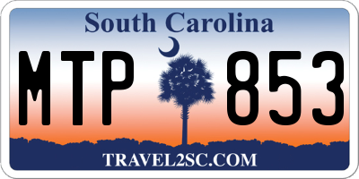 SC license plate MTP853