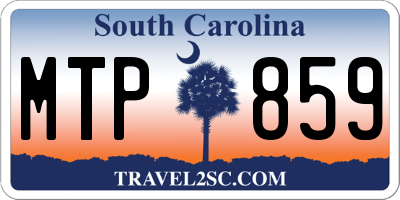 SC license plate MTP859