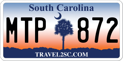 SC license plate MTP872