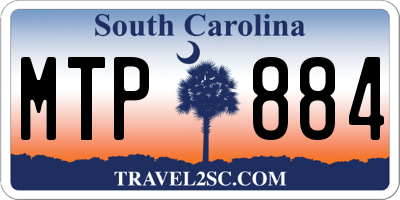 SC license plate MTP884