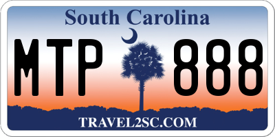 SC license plate MTP888