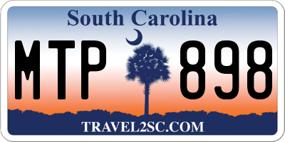SC license plate MTP898
