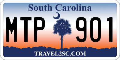 SC license plate MTP901
