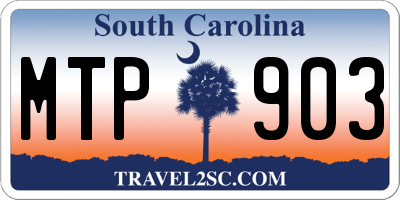 SC license plate MTP903