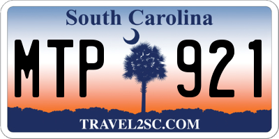 SC license plate MTP921