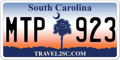 SC license plate MTP923