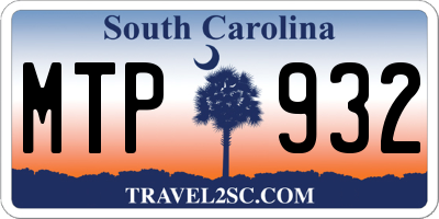 SC license plate MTP932