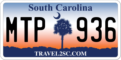 SC license plate MTP936