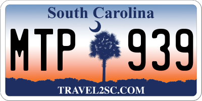 SC license plate MTP939