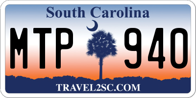 SC license plate MTP940