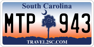 SC license plate MTP943