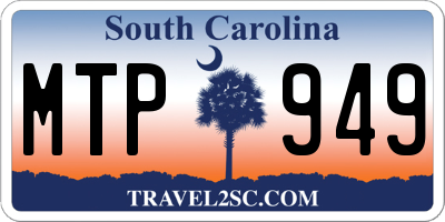 SC license plate MTP949