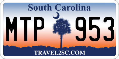 SC license plate MTP953