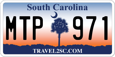 SC license plate MTP971