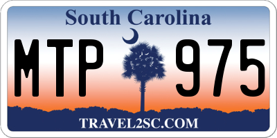 SC license plate MTP975