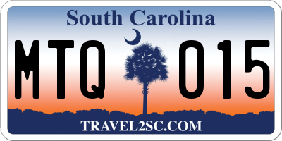 SC license plate MTQ015