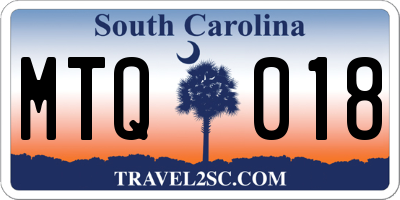 SC license plate MTQ018