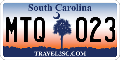 SC license plate MTQ023