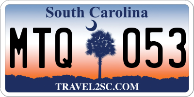 SC license plate MTQ053