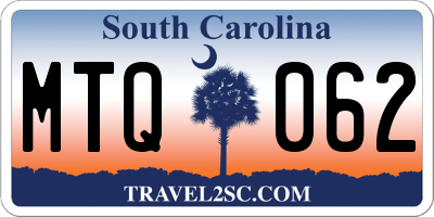 SC license plate MTQ062