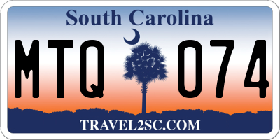 SC license plate MTQ074