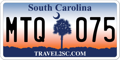 SC license plate MTQ075