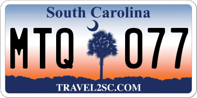 SC license plate MTQ077