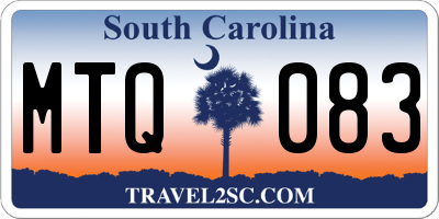 SC license plate MTQ083