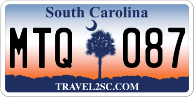 SC license plate MTQ087
