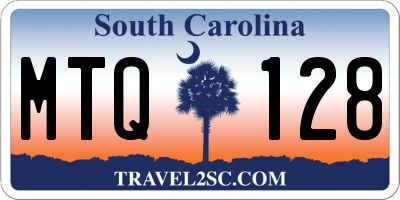 SC license plate MTQ128