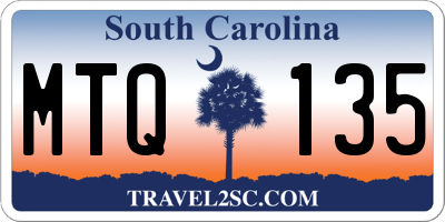 SC license plate MTQ135