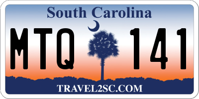 SC license plate MTQ141