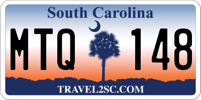 SC license plate MTQ148