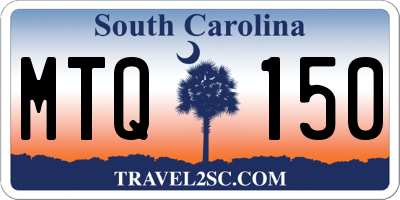 SC license plate MTQ150