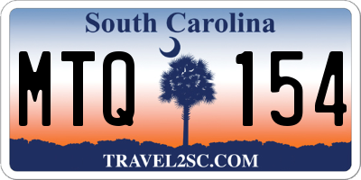 SC license plate MTQ154