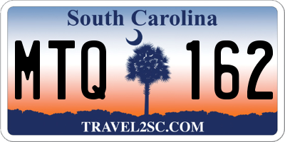 SC license plate MTQ162