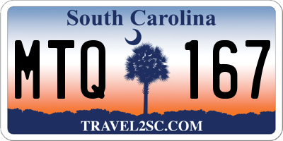 SC license plate MTQ167