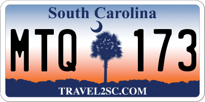 SC license plate MTQ173