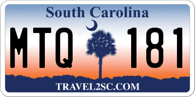 SC license plate MTQ181
