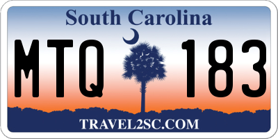 SC license plate MTQ183