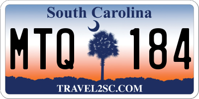 SC license plate MTQ184