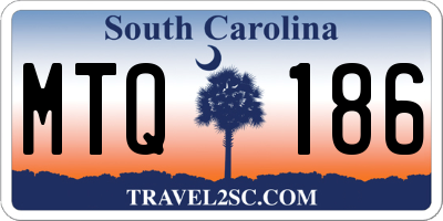 SC license plate MTQ186
