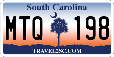SC license plate MTQ198