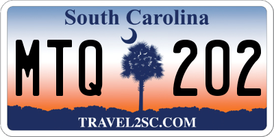 SC license plate MTQ202