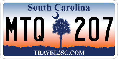 SC license plate MTQ207